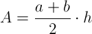 Area of a Trapezoid Formula