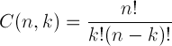 Binomial Coefficient Definition