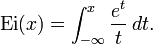 Exponential Integral Definition