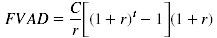 Future Value Annuity Due Formula