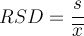 Relative Standard Deviation Formula