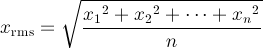 Root Mean Square Formula
