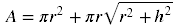 Surface Area of a Cone Formula